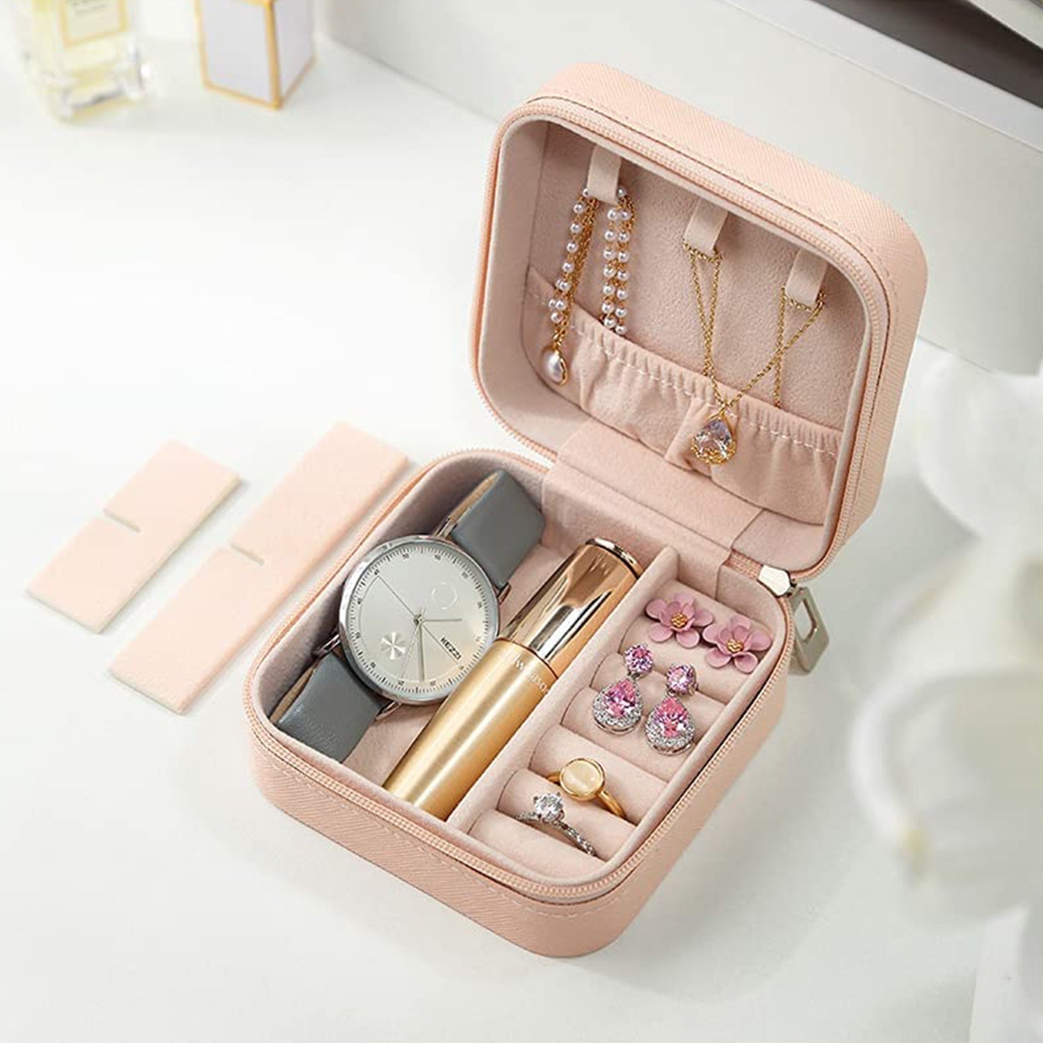 8782 Jewellery Box for Women, Mini Portable Jewelry Box Organiser,PU Leather Jewlerrying Display Holder, Small Travel Jewellery Box for Girls, Women, Mother, Daughte, Travel Ring, Pendant, Earring, Necklace Storage Case 8782 Jewellery Box for Women, Mini Portable Jewelry Box Organiser,PU Leather Jewlerrying Display Holder, Small Travel Jewellery Box for Girls, Women, Mother, Daughte, Travel Ring, Pendant, Earring, Necklace Storage Case